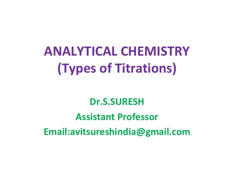 Types of titrations