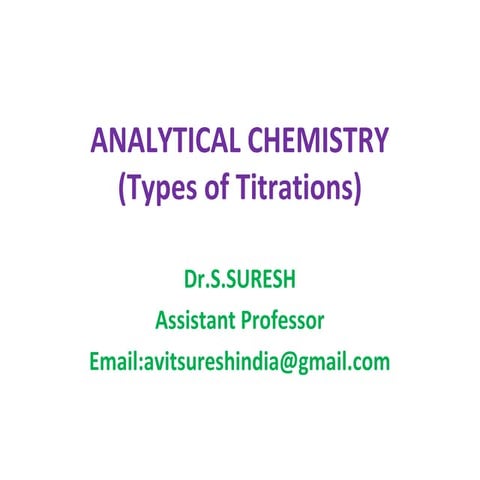 Types of titrations