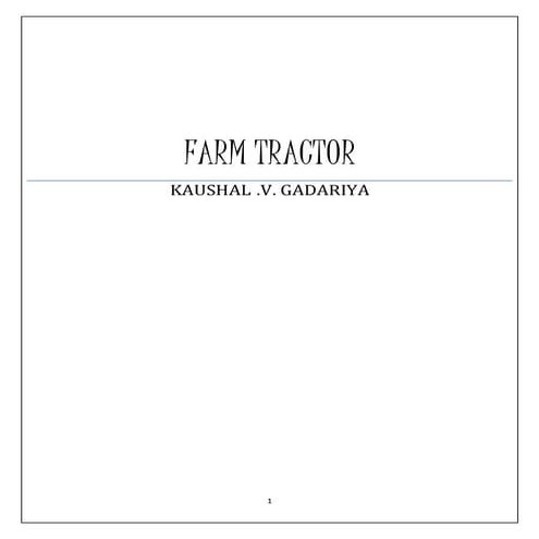 Types of tractors kvg