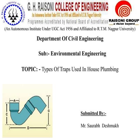 Types of traps used in house plumbing