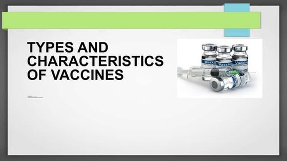 Types of vaccines | PPT