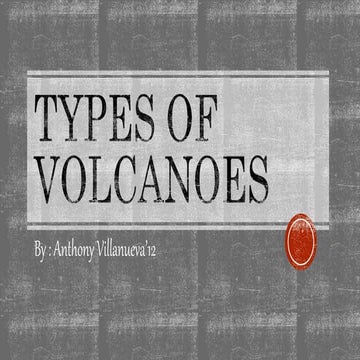 Types of Volcanoes