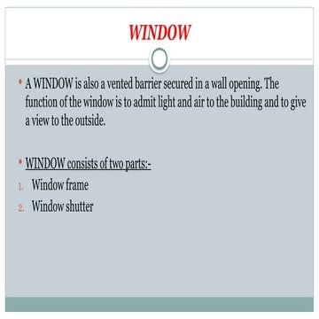 WINDOWS AND WINDOW TREATMENT In HOTELS AND COMMON AREAS | PDF