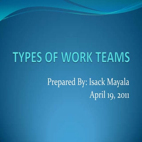 Types of work teams