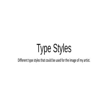 Type styles