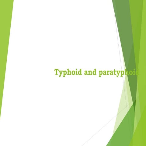 Typhoid and paratyphoid