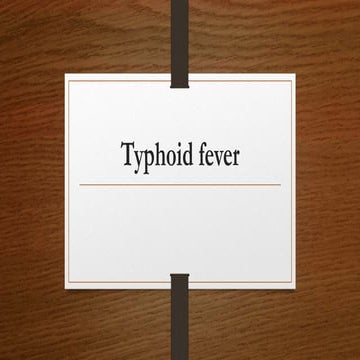 Typhoid fever