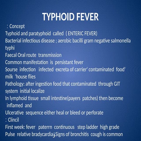 Comprehensive Overview of Typhoid Fever: Causes, Symptoms, and ...
