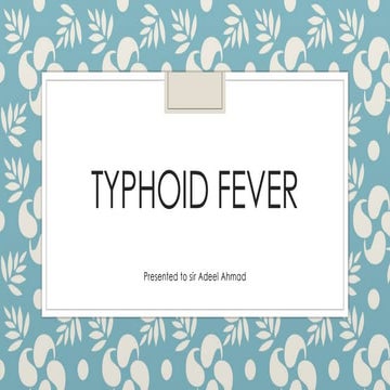 Typhoid fever by Fizza Perwash pharm - D.pptx