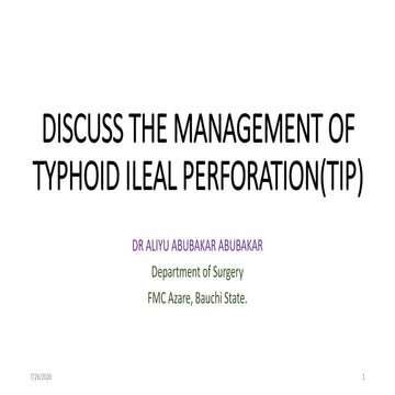 Typhoid intestinal perforation