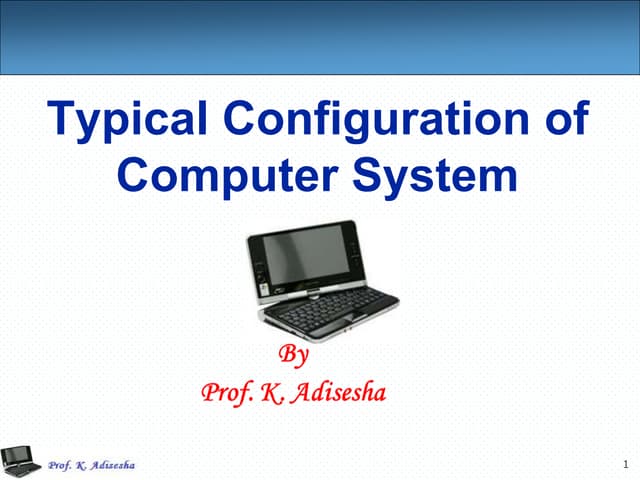 Typical configuration of computer  ppt