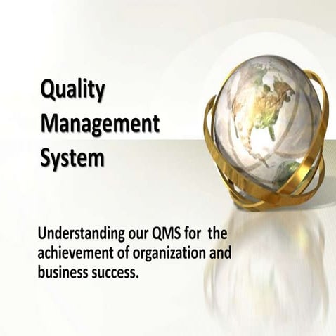 Typical Quality Management System Based On Iso 9001 2008