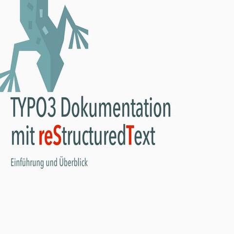 TYPO3 Dokumentation mit ReStructuredText