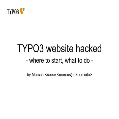 Typo3 website hacked