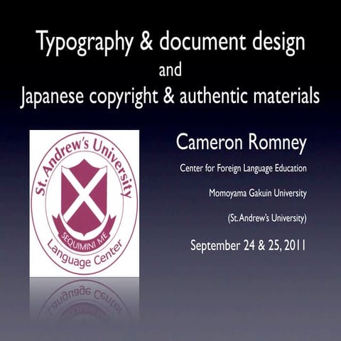 Typography and document design for classroom materials