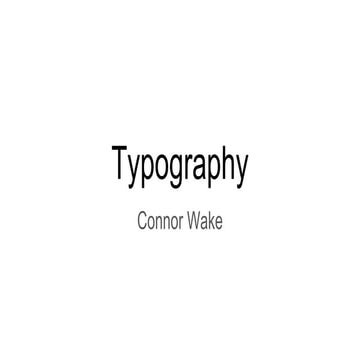 Typography connor