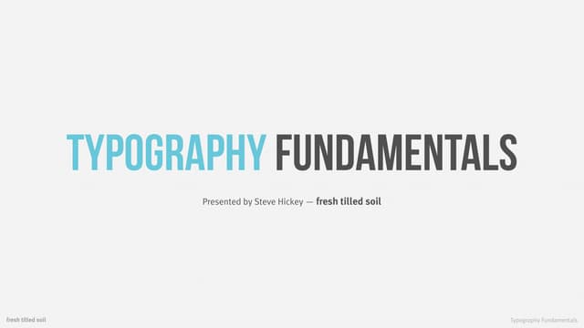 Typography Fundamentals
