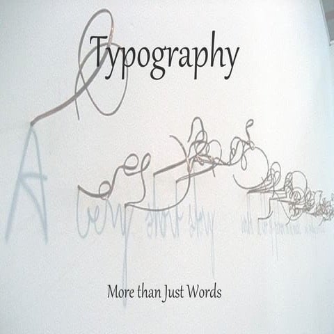 Typography - More than Just Words | PPT