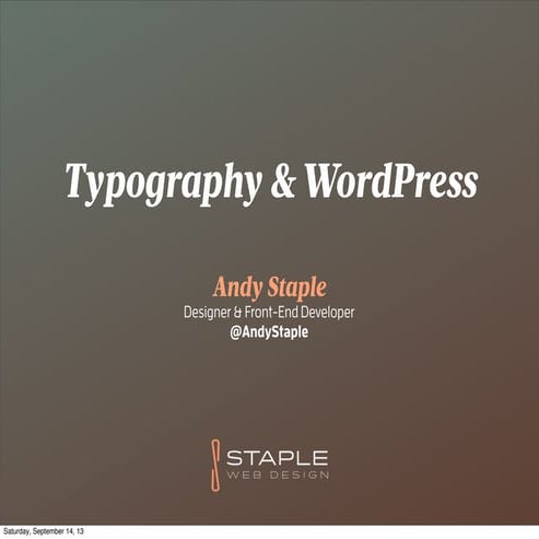 Typography & WordPress