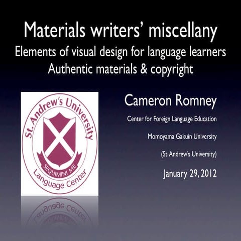 Elements of visual design for language learners | KEY | Desktop ...