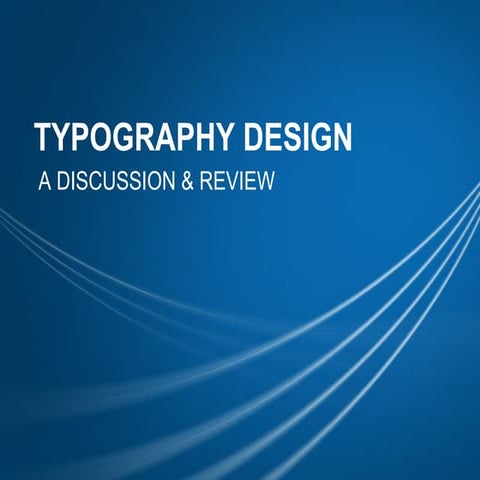 Typography Design - Sebuah Diskusi & Review