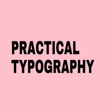 Practical Typography
