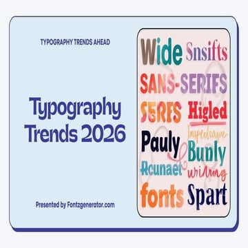 Top Typography Trends for Bloggers & Content Creators in 2026 | PDF