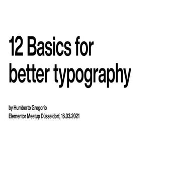 Typography workshop meetup duesseldorf in english