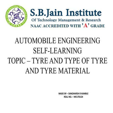 Tyre and type of tyre