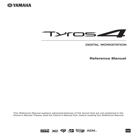 YamahaTyros 4 3 Reference manual | PDF