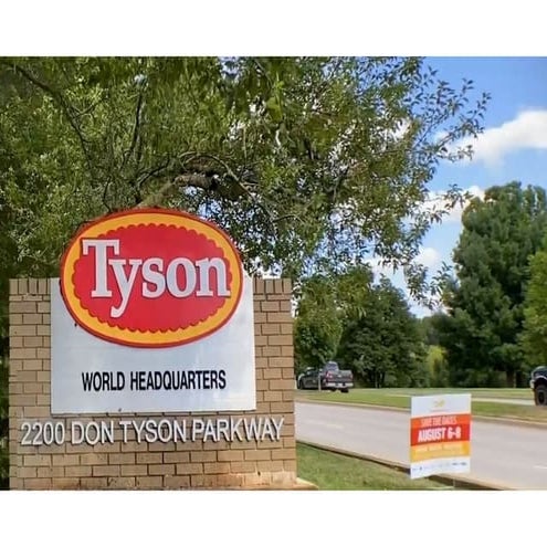 Tyson Foods Inc at 11 minutes drive to the north of Springdale dentist ...