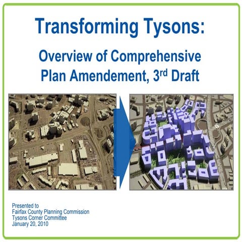 Tysons Comprehensive Plan Amendment: Overview of Third Draft