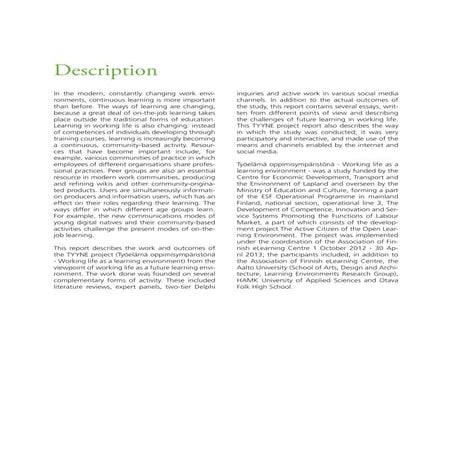 TYYNE project - Working life as a learning environment