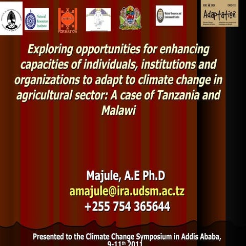 Majule: Exploring opportunities for enhancing capacities of individuals, inst...
