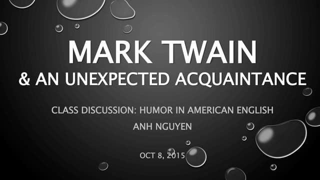 Mark Twain_group discussion 
