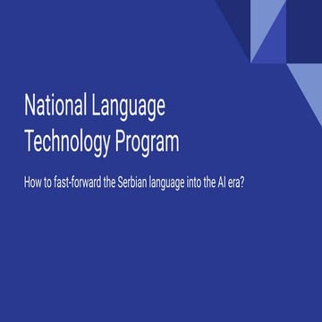 [DSC Europe 25] Slobodan Markovic - Language Technology Program.pdf
