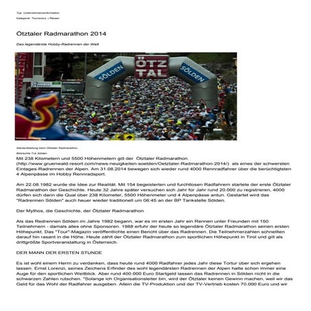 Ötztaler Radmarathon 2014