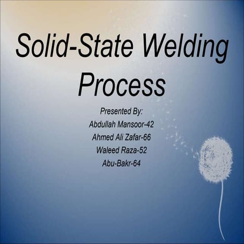 Solid state-welding mp