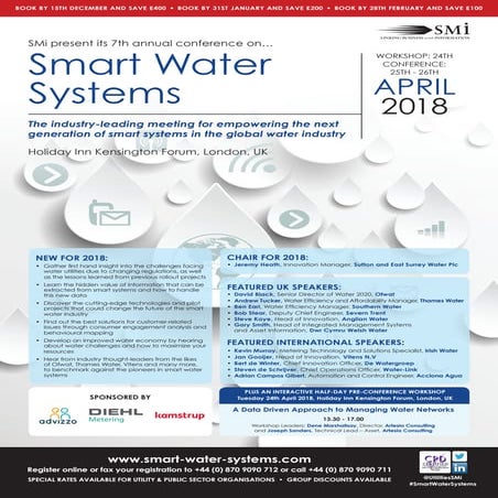 SMi Group's Smart Water Systems 2018 conference