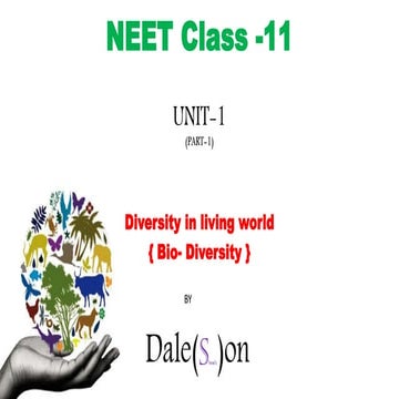 NEET- BIOLOGY(part-1) BIO-DIVERSITY