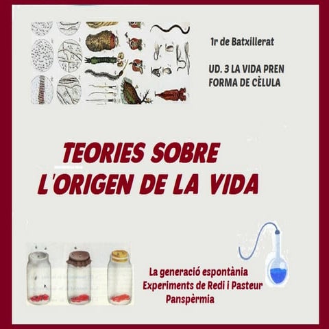 U.D. 3 PRIMERES TEORIES SOBRE L'ORIGEN DE LA VIDA