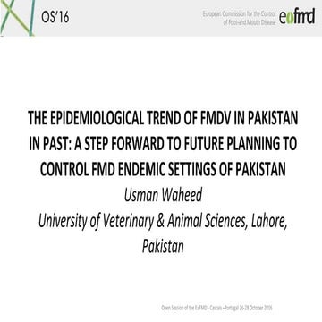 OS16 - 3.1.e   The Epidemiological Trend of FMDV in Pakistan: A Step Forward ...
