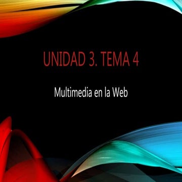 Multimedia en la web | PPTX