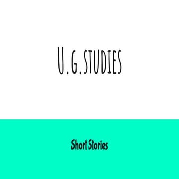 U.g.studies Short Stories.pptx