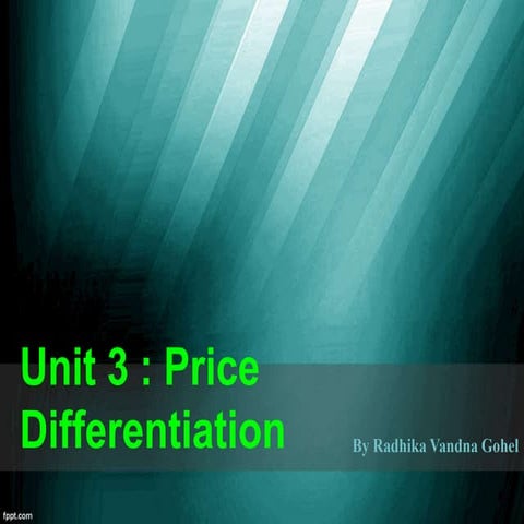 Price Differentiation