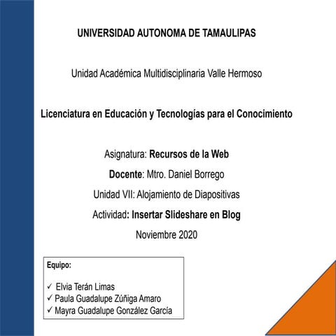  U-7 presentacion slideshare insertada en blog