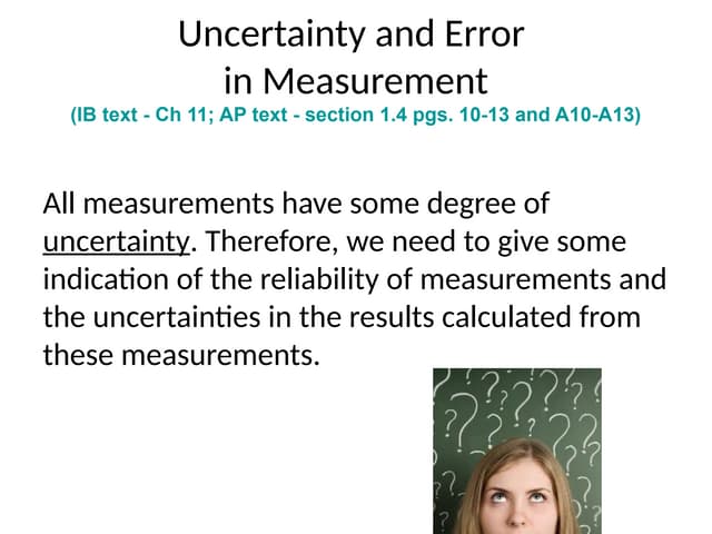 Uncertainty in laboratory experiments and random and systematic errors