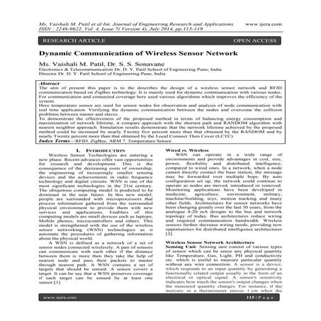 Dynamic Communication of Wireless Sensor Network 