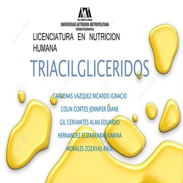 Triacilgliceroles