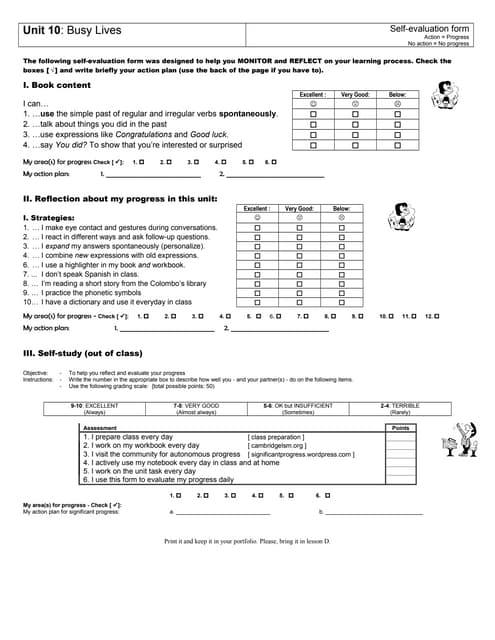 bs3 u10 self assessment form form u10
